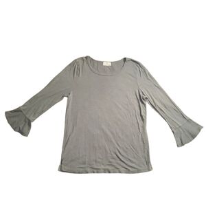 T.La Green Flared Sleeve Blouse